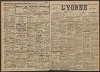 3 vues - L\'Yonne : journal du département, n° 20, samedi 24 janvier 1891 (ouvre la visionneuse)