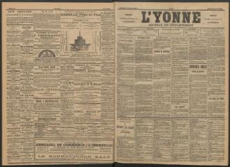 3 vues - L\'Yonne : journal du département, n° 24, jeudi 29 janvier 1891 (ouvre la visionneuse)