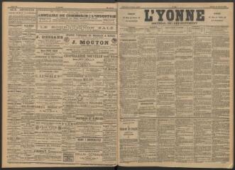 3 vues - L\'Yonne : journal du département, n° 26, samedi 31 janvier 1891 (ouvre la visionneuse)