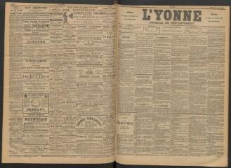 3 vues - L\'Yonne : journal du département, n° 143, mardi 23 juin 1891 (ouvre la visionneuse)