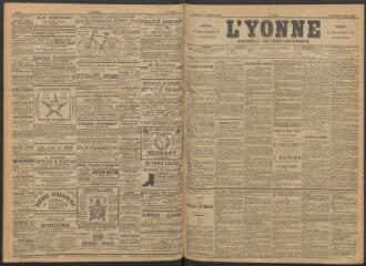 3 vues - L\'Yonne : journal du département, n° 175, vendredi 31 juillet 1891 (ouvre la visionneuse)