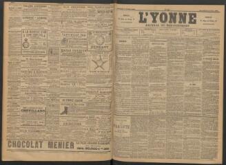 3 vues - L\'Yonne : journal du département, n° 201, mercredi 2 septembre 1891 (ouvre la visionneuse)
