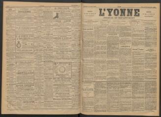 3 vues - L\'Yonne : journal du département, n° 225, mercredi 30 septembre 1891 (ouvre la visionneuse)
