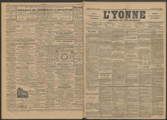 3 vues - L\'Yonne : journal du département, n° 15, mardi 19 janvier 1892 (ouvre la visionneuse)