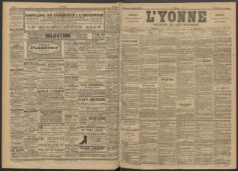 3 vues - L\'Yonne : journal du département, n° 59, vendredi 11 mars 1892 (ouvre la visionneuse)