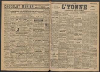 3 vues - L\'Yonne : journal du département, n° 63, mercredi 16 mars 1892 (ouvre la visionneuse)