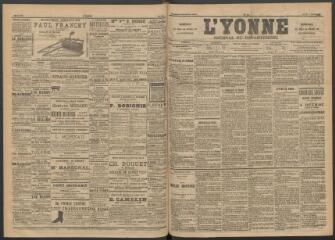 3 vues - L\'Yonne : journal du département, n° 81, jeudi 7 avril 1892 (ouvre la visionneuse)
