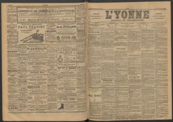 3 vues - L\'Yonne : journal du département, n° 94, samedi 23 avril 1892 (ouvre la visionneuse)