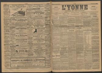 3 vues - L\'Yonne : journal du département, n° 100, samedi 30 avril 1892 (ouvre la visionneuse)