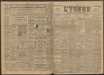 3 vues - L\'Yonne : journal du département, n° 103, mercredi 4 mai 1892 (ouvre la visionneuse)