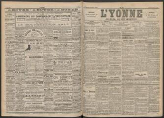 3 vues - L\'Yonne : journal du département, n° 118, samedi 21 mai 1892 (ouvre la visionneuse)