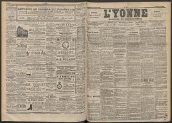 3 vues - L\'Yonne : journal du département, n° 120, mardi 24 mai 1892 (ouvre la visionneuse)