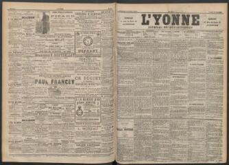 3 vues - L\'Yonne : journal du département, n° 124, lundi 30 mai 1892 (ouvre la visionneuse)