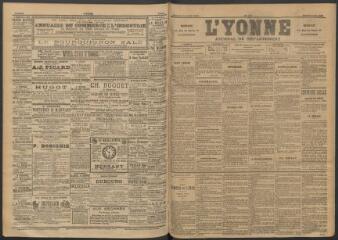 3 vues - L\'Yonne : journal du département, n° 134, samedi 11 juin 1892 (ouvre la visionneuse)