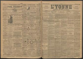 3 vues - L\'Yonne : journal du département, n° 135, lundi 13 juin 1892 (ouvre la visionneuse)