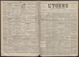 3 vues - L\'Yonne : journal du département, n° 145, vendredi 24 juin 1892 (ouvre la visionneuse)