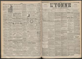 3 vues - L\'Yonne : journal du département, n° 149, mercredi 29 juin 1892 (ouvre la visionneuse)
