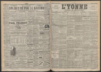 3 vues - L\'Yonne : journal du département, n° 164, lundi 18 juillet 1892 (ouvre la visionneuse)