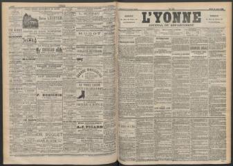 3 vues - L\'Yonne : journal du département, n° 165, mardi 19 juillet 1892 (ouvre la visionneuse)