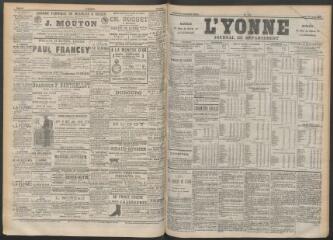 3 vues - L\'Yonne : journal du département, n° 176, lundi 1 août 1892 (ouvre la visionneuse)