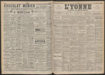 3 vues - L\'Yonne : journal du département, n° 227, lundi 3 octobre 1892 (ouvre la visionneuse)