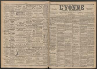 3 vues - L\'Yonne : journal du département, n° 235, mercredi 12 octobre 1892 (ouvre la visionneuse)