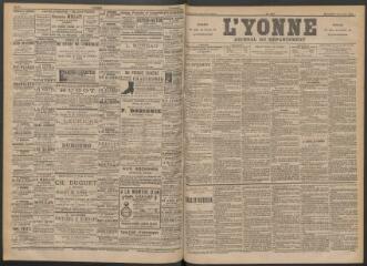 3 vues - L\'Yonne : journal du département, n° 258, mercredi 9 novembre 1892 (ouvre la visionneuse)