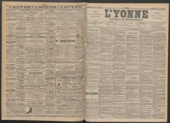 3 vues - L\'Yonne : journal du département, n° 260, vendredi 11 novembre 1892 (ouvre la visionneuse)