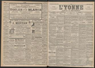 3 vues - L\'Yonne : journal du département, n° 25, lundi 30 janvier 1893 (ouvre la visionneuse)