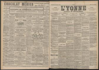 3 vues - L\'Yonne : journal du département, n° 28, jeudi 2 février 1893 (ouvre la visionneuse)