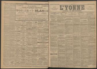 3 vues - L\'Yonne : journal du département, n° 37, lundi 13 février 1893 (ouvre la visionneuse)