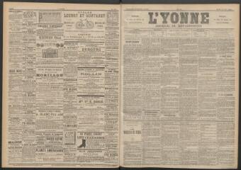 3 vues - L\'Yonne : journal du département, n° 72, mardi 28 mars 1893 (ouvre la visionneuse)
