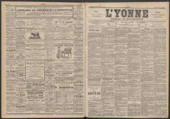 3 vues - L\'Yonne : journal du département, n° 125, jeudi 1 juin 1893 (ouvre la visionneuse)