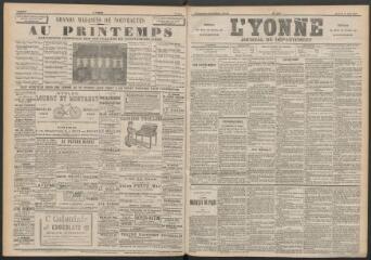 3 vues - L\'Yonne : journal du département, n° 127, samedi 3 juin 1893 (ouvre la visionneuse)