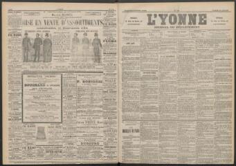 3 vues - L\'Yonne : journal du département, n° 144, vendredi 23 juin 1893 (ouvre la visionneuse)