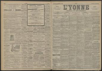 3 vues - L\'Yonne : journal du département, n° 155, vendredi 7 juillet 1893 (ouvre la visionneuse)
