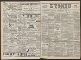 3 vues - L\'Yonne : journal du département, n° 13, mardi 16 janvier 1894 (ouvre la visionneuse)
