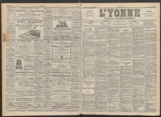 3 vues - L\'Yonne : journal du département, n° 72, jeudi 29 mars 1894 (ouvre la visionneuse)