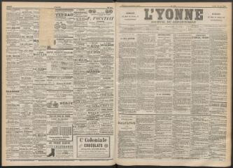 3 vues - L\'Yonne : journal du département, n° 115, lundi 21 mai 1894 (ouvre la visionneuse)