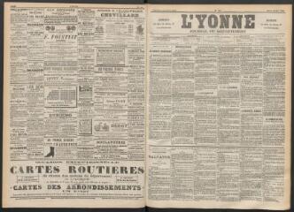 3 vues - L\'Yonne : journal du département, n° 116, mardi 22 mai 1894 (ouvre la visionneuse)
