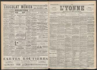 3 vues - L\'Yonne : journal du département, n° 124, jeudi 31 mai 1894 (ouvre la visionneuse)
