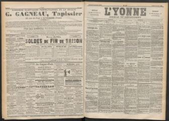 3 vues - L\'Yonne : journal du département, n° 162, lundi 16 juillet 1894 (ouvre la visionneuse)