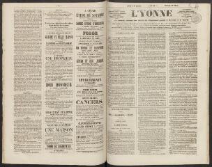 3 vues - L\'Yonne : ce journal, consacré aux intérêts du département, paraît le mercredi et le samedi, n° 23, samedi 19 mars 1853 (ouvre la visionneuse)