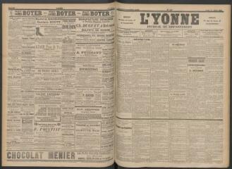 3 vues - L\'Yonne : journal du département, n° 160, jeudi 11 juillet 1895 (ouvre la visionneuse)