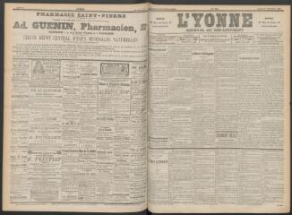 3 vues - L\'Yonne : journal du département, n° 221, lundi 23 septembre 1895 (ouvre la visionneuse)