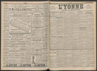 3 vues - L\'Yonne : journal du département, n° 250, samedi 26 octobre 1895 (ouvre la visionneuse)