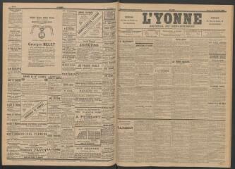 3 vues - L\'Yonne : journal du département, n° 292, mardi 10 décembre 1895 (ouvre la visionneuse)
