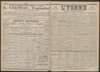 3 vues - L\'Yonne : journal du département, n° 302, lundi 23 décembre 1895 (ouvre la visionneuse)
