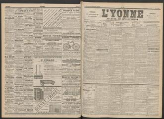 3 vues - L\'Yonne : journal du département, n° 65, 19 mars 1896 (ouvre la visionneuse)