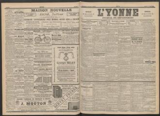 3 vues - L\'Yonne : journal du département, n° 74, 30 mars 1896 (ouvre la visionneuse)